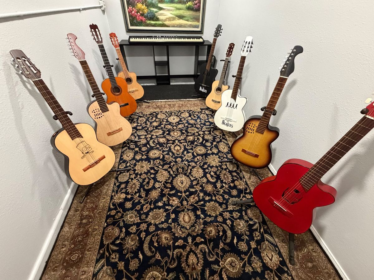 Guitar collection inside Sanchez Studio
