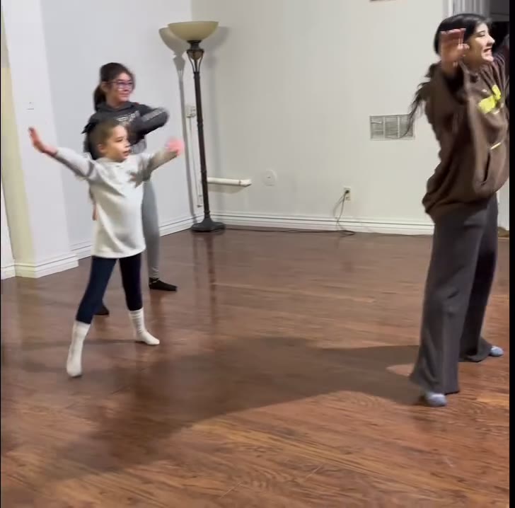 Young students dancing with their teacher at Sanchez Studio